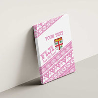 Fiji Rugby 2025 Custom Canvas Wall Art Fijian Tapa Toso Viti Toso - Pink