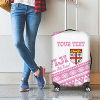 Fiji Rugby 2025 Custom Luggage Cover Fijian Tapa Toso Viti Toso - Pink LT14 - Polynesian Pride