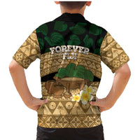 Bula Fiji Kava Bowl Family Matching Mermaid Dress and Hawaiian Shirt Fijian Tapa Cloth Vintage Vibe