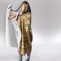 Bula Fiji Kava Bowl Hooded Blanket Fijian Tapa Cloth Vintage Vibe