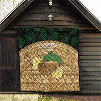 Bula Fiji Kava Bowl Quilt Fijian Tapa Cloth Vintage Vibe