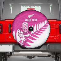 New Zealand Silver Fern Rugby Custom Spare Tire Cover Go All Black Maori Pink Version