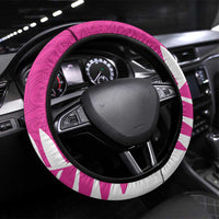 New Zealand Silver Fern Rugby Steering Wheel Cover Go All Black Maori Pink Version LT14 Universal Fit Pink - Polynesian Pride