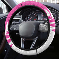 New Zealand Silver Fern Rugby Steering Wheel Cover Go All Black Maori Pink Version LT14 - Polynesian Pride