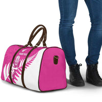 New Zealand Silver Fern Rugby Custom Travel Bag Go All Black Maori Pink Version - Polynesian Pride