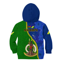 Vanuatu Malampa Province Kid Hoodie Turtle Sand Drawing Unique Tapa Pattern LT14 - Polynesian Pride