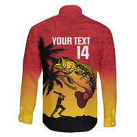 Custom Papua New Guinea Cricket Family Matching Summer Maxi Dress and Hawaiian Shirt PNG Barramundis LT14 - Polynesian Pride