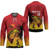 Custom Papua New Guinea Cricket Hockey Jersey PNG Barramundis - Polynesian Pride