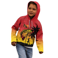 Custom Papua New Guinea Cricket Kid Hoodie PNG Barramundis - Polynesian Pride