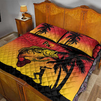 Custom Papua New Guinea Cricket Quilt Bed Set PNG Barramundis - Polynesian Pride