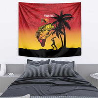 Custom Papua New Guinea Cricket Tapestry PNG Barramundis - Polynesian Pride