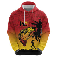 Custom Papua New Guinea Cricket Zip Hoodie PNG Barramundis - Polynesian Pride