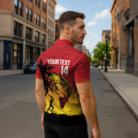 Custom Papua New Guinea Cricket Zipper Polo Shirt PNG Barramundis LT14