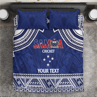 Custom Samoa Cricket Bedding Set Go Champions Samoan LT14 Blue - Polynesian Pride