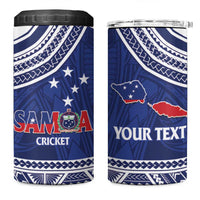 Custom Samoa Cricket 4 in 1 Can Cooler Tumbler Go Champions Samoan - Polynesian Pride