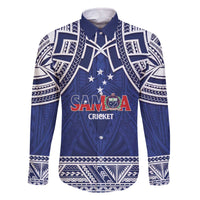 Custom Samoa Cricket Family Matching Off The Shoulder Long Sleeve Dress and Hawaiian Shirt Go Champions Samoan - Polynesian Pride