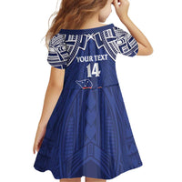 Custom Samoa Cricket Family Matching Off Shoulder Short Dress and Hawaiian Shirt Go Champions Samoan LT14 - Polynesian Pride