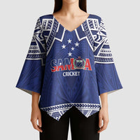 Custom Samoa Cricket Kimono Sleeve Blouse Go Champions Samoan - Polynesian Pride
