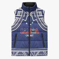 Custom Samoa Cricket Sleeveless Puffer Jacket Go Champions Samoan - Polynesian Pride