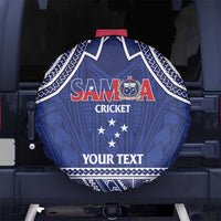 Custom Samoa Cricket Spare Tire Cover Go Champions Samoan LT14 No hole Blue - Polynesian Pride