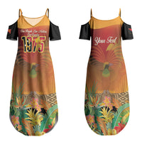 Personalised Papua New Guinea Independence Day Couples Matching Summer Maxi Dress and Hawaiian Shirt One People One Nation One Country