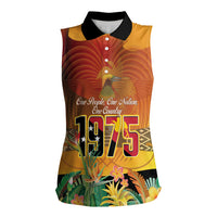 Personalised Papua New Guinea Independence Day Women Sleeveless Polo Shirt One People One Nation One Country
