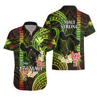 Hawaii Hawaiian Shirt Pray For Maui Hawaiian Plumeria Be Strong Reggae Verison LT14 - Polynesian Pride