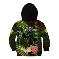 Hawaii Kid Hoodie Pray For Maui Hawaiian Plumeria Be Strong Reggae Verison LT14 - Polynesian Pride