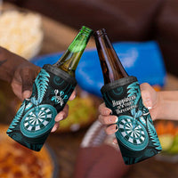 New Zealand Darts 4 in 1 Can Cooler Tumbler Happiness Is A Tight Threesome Maori Turquoise LT14 - Polynesian Pride