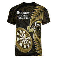 new-zealand-darts-women-v-neck-t-shirt-happiness-is-a-tight-threesome-maori-gold