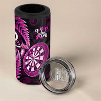 New Zealand Darts 4 in 1 Can Cooler Tumbler Happiness Is A Tight Threesome Maori Pink LT14 - Polynesian Pride