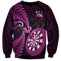 New Zealand Darts Sweatshirt Happiness Is A Tight Threesome Maori Pink LT14 Unisex Pink - Polynesian Pride