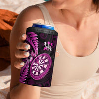Personalised New Zealand Darts 4 in 1 Can Cooler Tumbler Happiness Is A Tight Threesome Maori Pink LT14 - Polynesian Pride