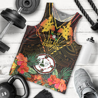 Papua New Guinea East New Britain Province Men Tank Top Papua Niugini Coat Of Arms With Flag Style LT14 Black - Polynesian Pride