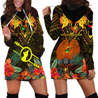 Papua New Guinea Southern Highlands Province Hoodie Dress Papua Niugini Coat Of Arms With Flag Style LT14 - Polynesian Pride