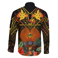 Papua New Guinea Manus Province Family Matching Summer Maxi Dress and Hawaiian Shirt Papua Niugini Coat Of Arms With Flag Style LT14 - Polynesian Pride