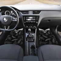 Custom New Zealand Silver Fern Football Car Mats Go Aotearoa Grunge Black - Polynesian Pride