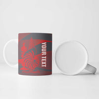 Custom New Caledonia Football Ceramic Mug Allez Les Cagous Grey Version - Polynesian Pride