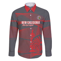 Custom New Caledonia Football Family Matching Long Sleeve Bodycon Dress and Hawaiian Shirt Allez Les Cagous Grey Version LT14 Dad's Shirt - Long Sleeve Grey - Polynesian Pride