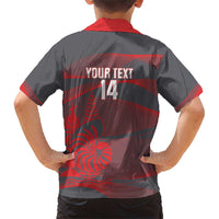 Custom New Caledonia Football Family Matching Short Sleeve Bodycon Dress and Hawaiian Shirt Allez Les Cagous Grey Version LT14 - Polynesian Pride