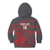 Custom New Caledonia Football Kid Hoodie Allez Les Cagous Grey Version - Polynesian Pride