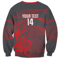 Custom New Caledonia Football Sweatshirt Allez Les Cagous Grey Version - Polynesian Pride