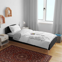 Custom New Caledonia Football Bedding Set Allez Les Cagous White Version - Polynesian Pride
