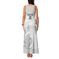 Custom New Caledonia Football Family Matching Tank Maxi Dress and Hawaiian Shirt Allez Les Cagous White Version LT14 - Polynesian Pride