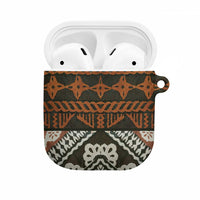 Bula Fiji Tapa AirPods Case Fijian Masi Vintage Vibes LT14 Brown - Polynesian Pride