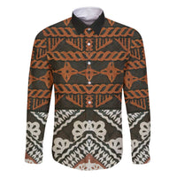 Bula Fiji Tapa Family Matching Off Shoulder Short Dress and Hawaiian Shirt Fijian Masi Vintage Vibes - Polynesian Pride