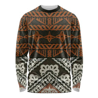 Bula Fiji Tapa Long Sleeve Shirt Fijian Masi Vintage Vibes - Polynesian Pride