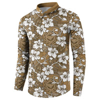 Kuvui Bula Fiji Button Sweatshirt Fijian Tapa Seamless Hibiscus - Polynesian Pride