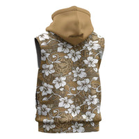 Kuvui Bula Fiji Sleeveless Zip Hoodie Fijian Tapa Seamless Hibiscus LT14 - Polynesian Pride