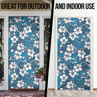 Karakarawa Bula Fiji Door Cover Fijian Tapa Seamless Hibiscus - Polynesian Pride